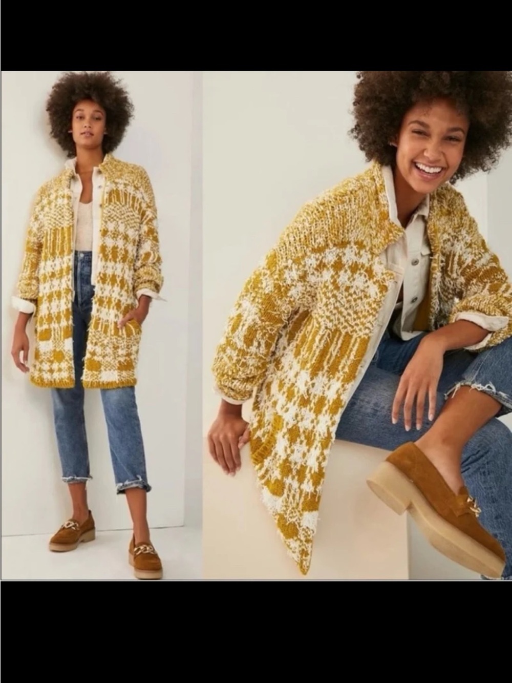ANTHROPOLOGIE Shaina Sweater Coat fits up to a Large - Picture 2 of 12
